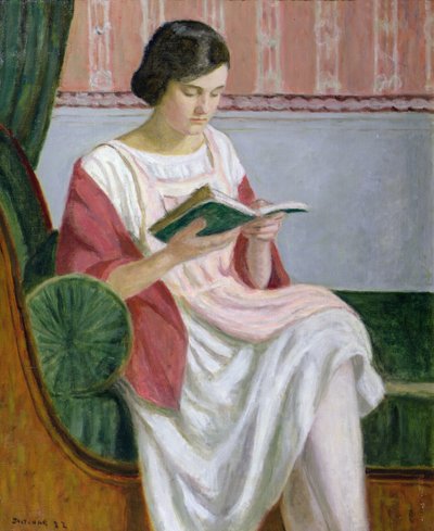 Therese Reading by Eugene Antoine Durenne